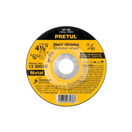 DISCO DESBASTE 4 1/2" PRETUL
