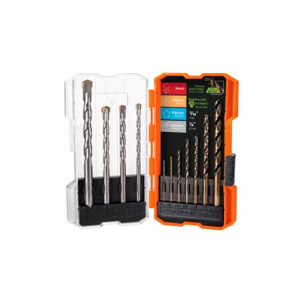 JGO BROCAS HSS METAL Y CONCRETO 11PZ  TRUPER